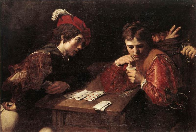 VALENTIN DE BOULOGNE Card-sharpers at